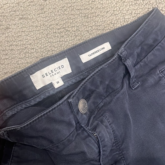selected femme tapered chino blue grey 38 - Picture 5 of 8